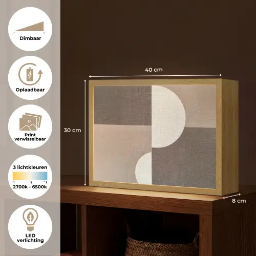 Raster - Halve cirkels - Contrast Light Box met batterij (Wandlamp) middel -USP_websiteoverzichtNL