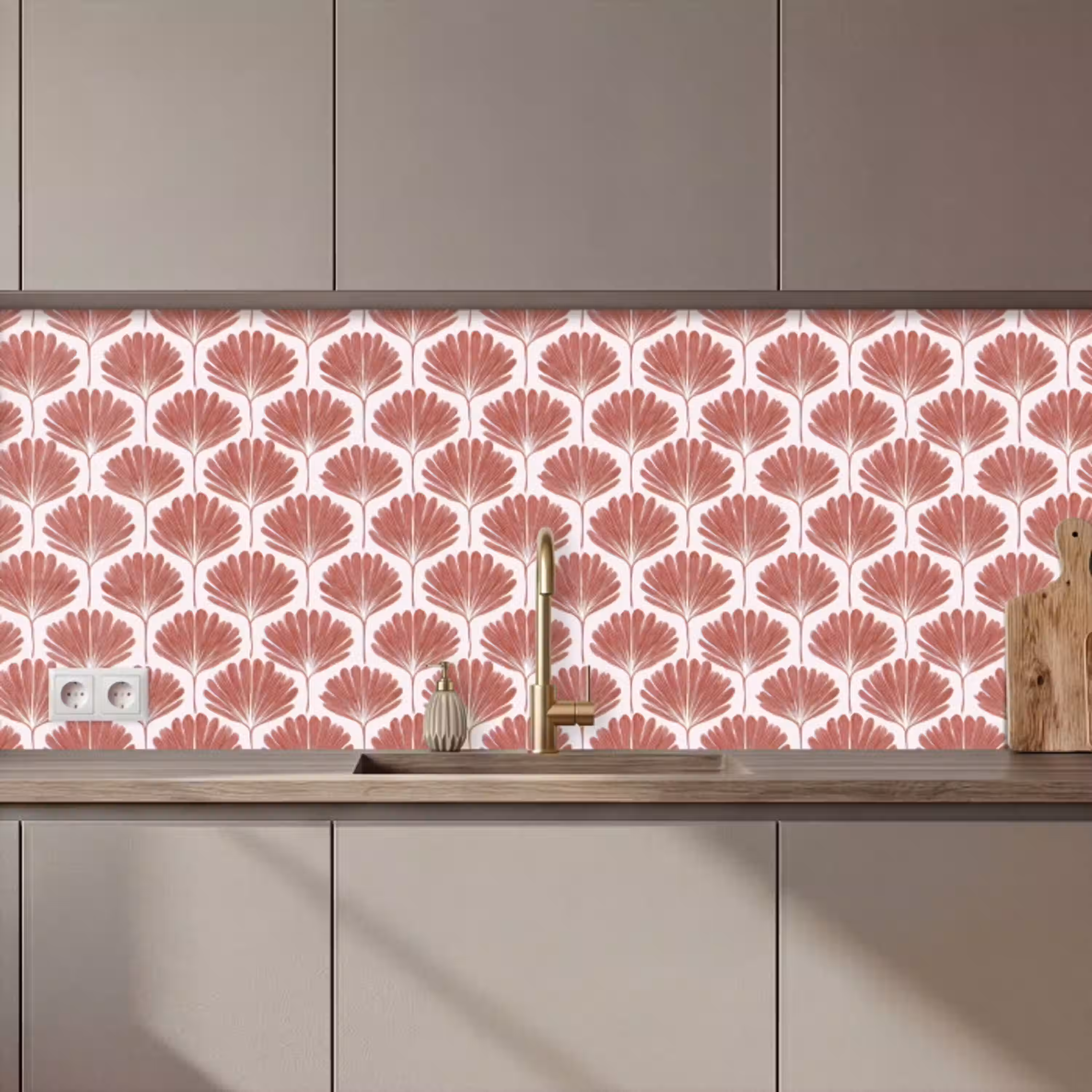 Waaier - Motief - Terra keuken achterwand 2 middel 871 zz_3dshopping