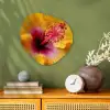 Geel - Hibiscus - Tropisch Wandcirkel Organisch Forex 3mm klein -sfeer2