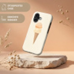 Minimalistisch - Schepijs - Hoorntje - Beige Toughcase MagSafe Apple iPhone 17 klein -USP_RandenV_DE