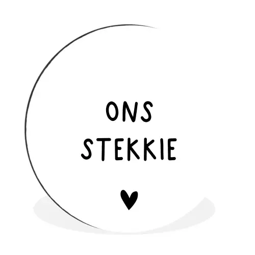 Ons stekkie - Spreuken - Quotes Wandcirkel aluminium klein -3d