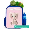 Olifant - Grijs - Baby - Slurf Kinderrugzak - Blauw middel -inhoud_NL