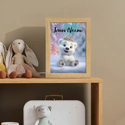 Ijsbeer - Kroon - Winter Light Box met kabel (Kinderlampje) klein -sfeer2_kind