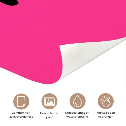Minimalistisch - Oog - Roze deurposter klein -closeup_NL