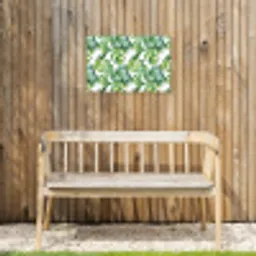 Bohemian - Bladeren - Bloemen - Tropisch Tuinposter op houten frame 2 cm dik klein -sfeer4