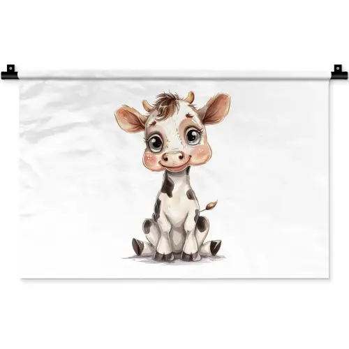 Koe - Baby dier - Boerderij dieren Wandkleed katoen klein -zz3d