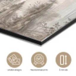 Landschap - Water - Natuur - Sepia aluminium wit klein -closeup_NL