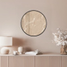Beige - Marmer - Organisch - Wit Fotolijst rond zonder passe partout klein 856 -sfeer3