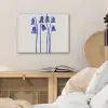 Bloemen - Blauw - Lijnen - Bloemblaadjes PET vilt klein -sfeer3