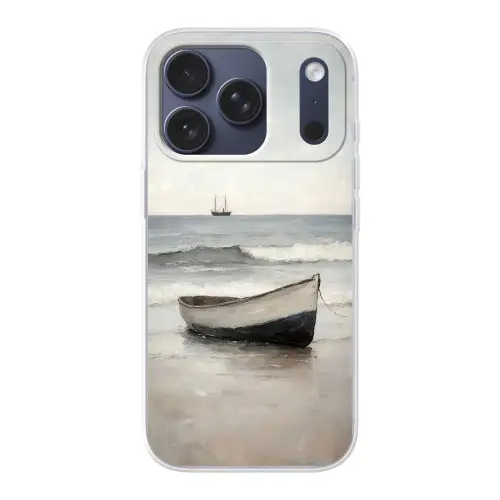 Roeiboot - Zee - Horizon Telefoonhoesje iPhone 17 Pro klein -3d