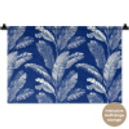 Blad - Palm - Blauw Wandkleed katoen klein 269 -t3d_DE