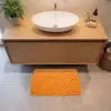 Water - Druppels - Oranje Badmat klein -sfeer1