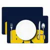 Think big - Blauw - Geel Placemat vinyl groot -zzsfeer2_Kitchenyeah-website