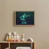 Voetballer - Trap - Blauw - Digitaal Light Box met batterij (Wandlamp kind) middel -sfeer2_kind