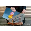 Badeend - Handdoek - Blauw laptophoes neopreen klein -tas