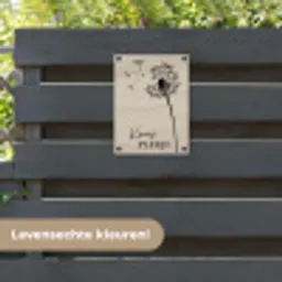 Knus Plekje met Paardenbloem tuinposter los doek klein -sfeer3