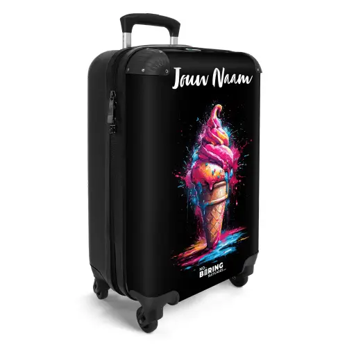 Ijshoorntje met Blauwe en Roze Verf NBS - Handbagage koffer - Kinderen Unisex middel -productfoto_3d
