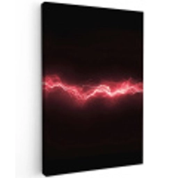 Gaming - Rood - Elektriciteit - Energie  - Lijn Tuinposter op houten frame 2 cm dik middel -3d