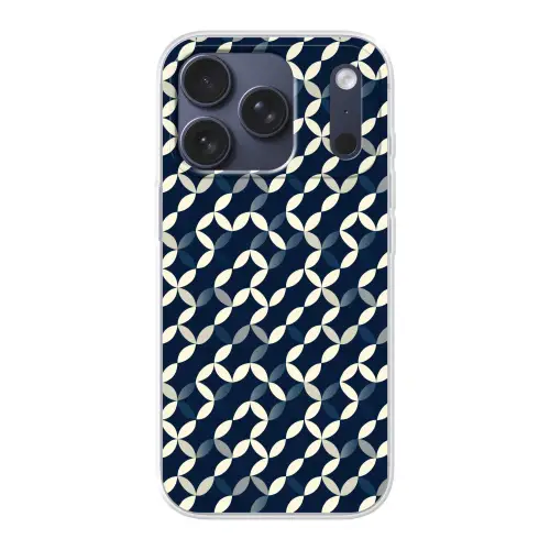 Abstract - Patroon - Blauw Telefoonhoesje iPhone 17 Pro klein 878 -3d
