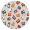 Muziek - Cassette - Patroon Wandcirkel kunststof plaat 5mm dik klein 188 -3d