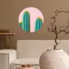 Cactussen - Modern - Pastel Wandcirkel behangsticker klein -sfeer1
