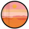 Zon - Abstract - Landschap - Oranje Fotolijst rond zonder passe partout klein -3d