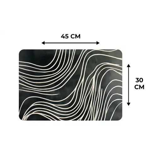Lijnen - Patroon - Abstract - Wit Placemat vinyl groot -specs