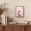 Tulp - Roze - Valentijn - Bloem Light Box met kabel (Tafellamp) klein -sfeer2