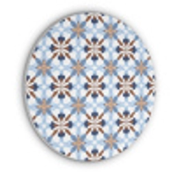 Ornament - Tegel - Kleurrijk Akoestische PET Vilt - Rond klein 838 -3d