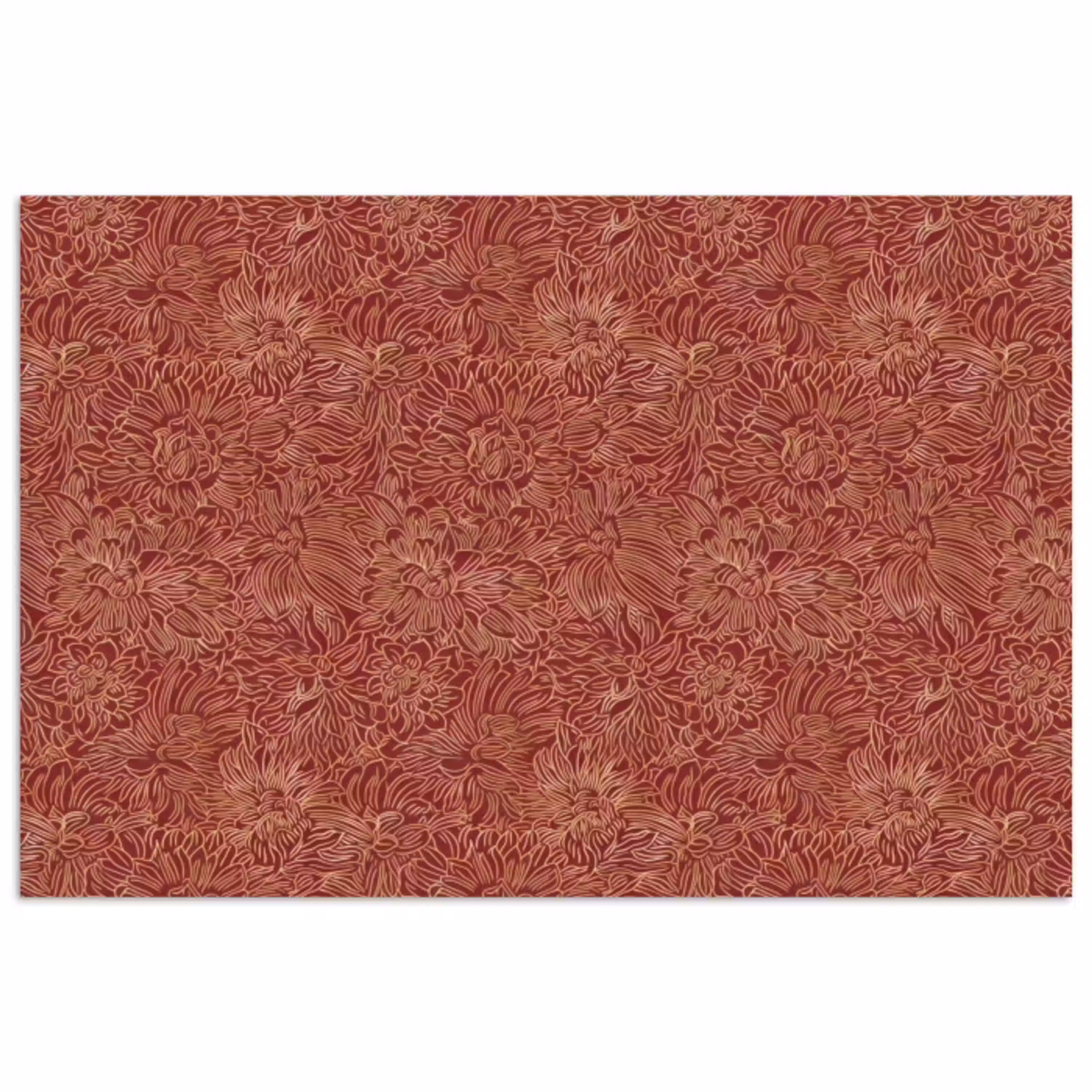 Bloemen - Motief - Rood poster papier klein 62 -3d