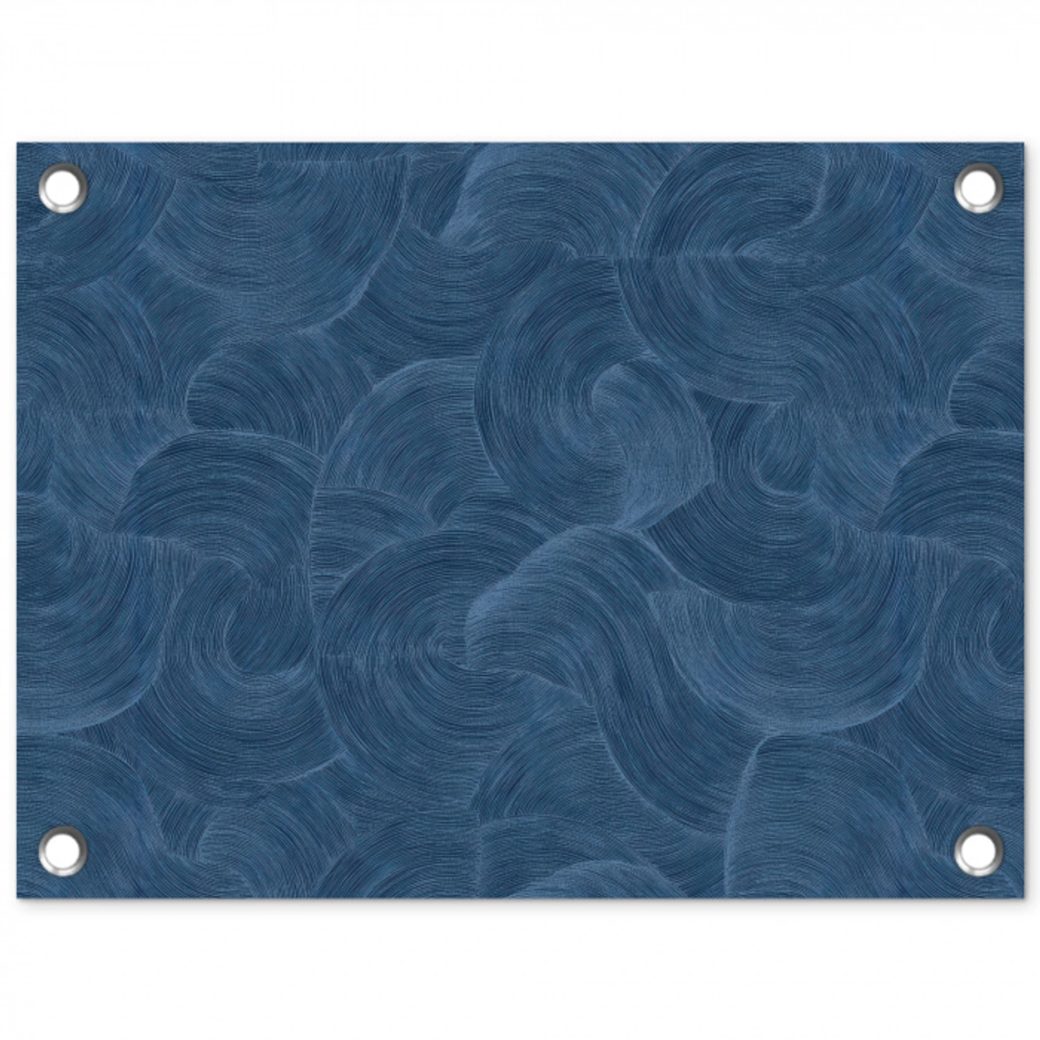 Golven - Textuur - Patroon - Blauw tuinposter los doek klein 239 -3d