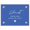 Kobaltblauw - Sierlijk Naambord Rechthoek middel -3d