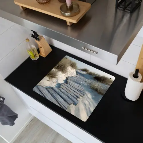 Pad - Planken - Duinen - Gras Inductie beschemer met haakjes middel -sfeer1