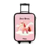 Eenhoorn - Vleugels - Roze - Regenboog Kinderkoffer - Zwart klein -3d