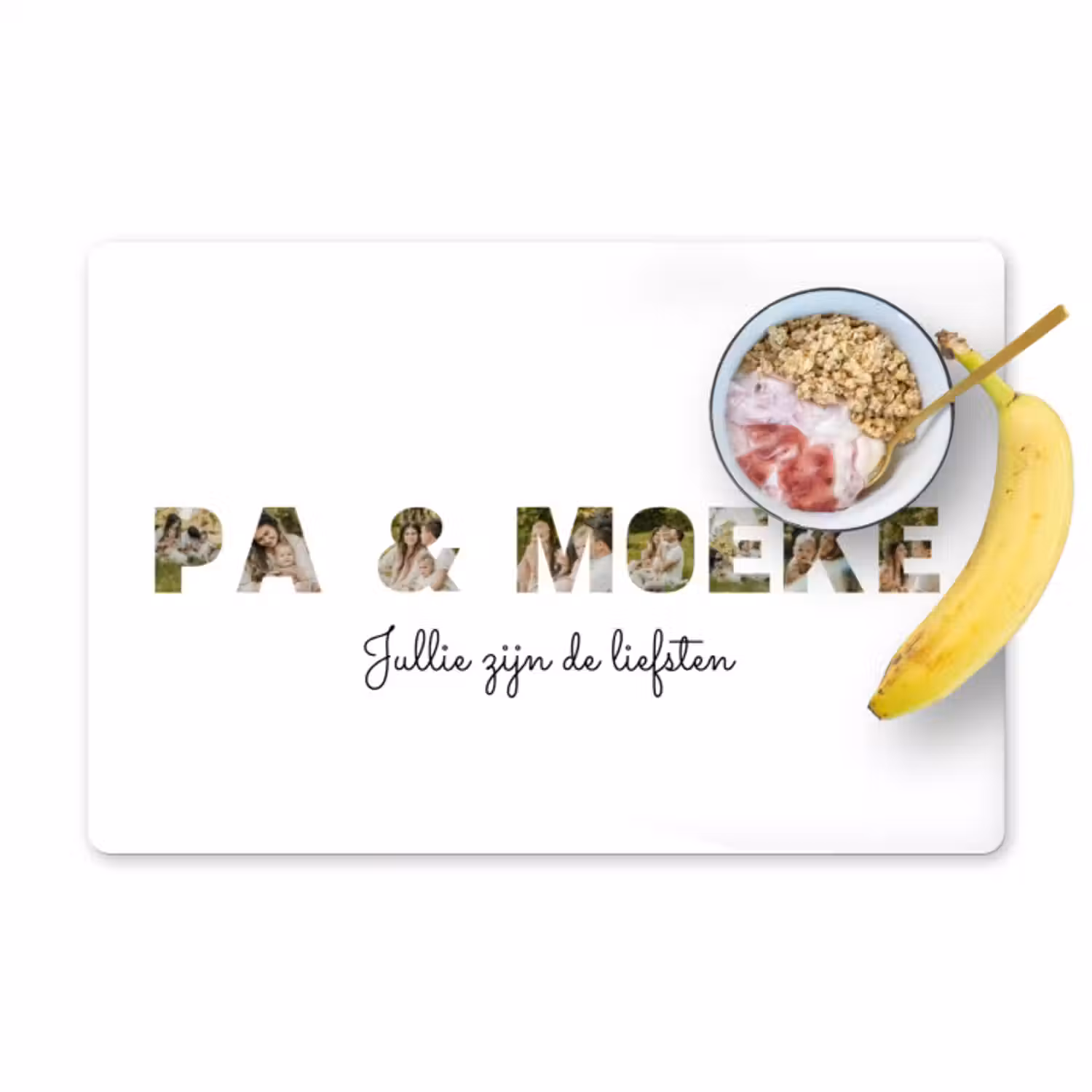 Gepersonaliseerde placemat - 6 stuks -  Pa & Moeke - Lettercollage