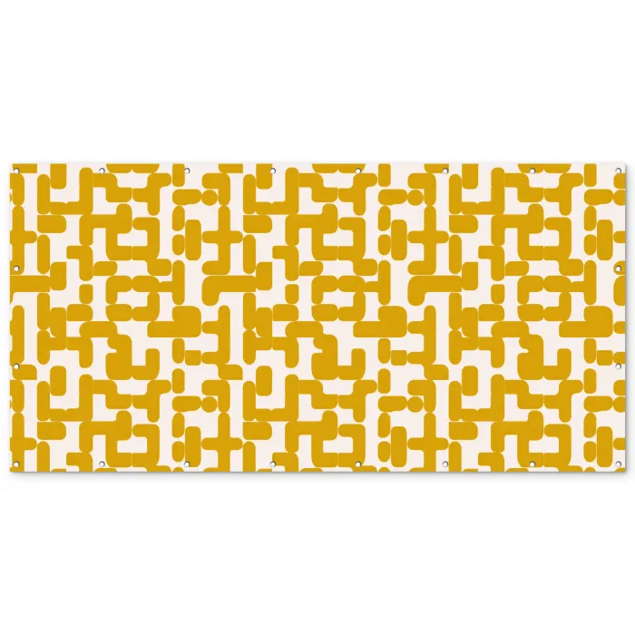 Geel - Beige - Patroon Balkonbeschermer Duitsland klein 596 -zz_3d