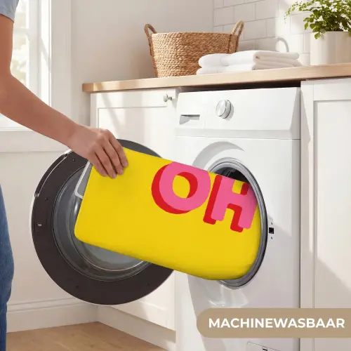 Geel - Roze - Oh - 3D Badmat klein -USP_WasbaarNL
