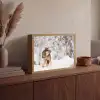 Wolf - Winter - Sneeuw - Natuur - Dieren Light Box met batterij (Wandlamp) middel -sfeer2