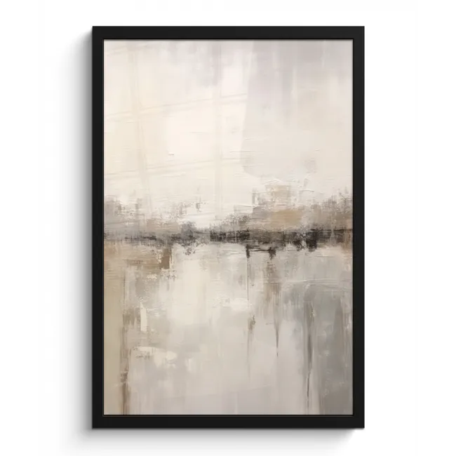Poster met lijst - Moderne kunst - Abstract - Beige