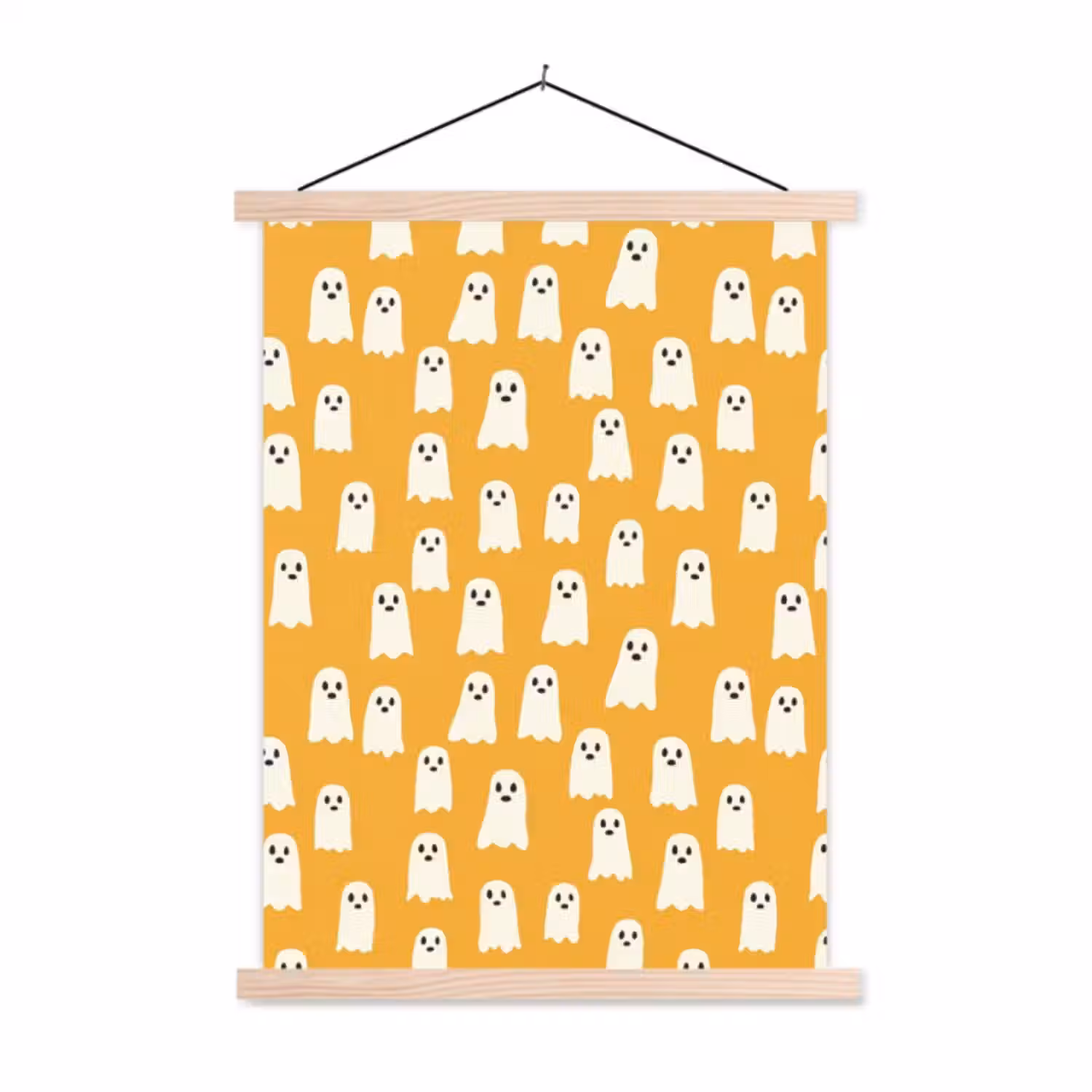 Hanging Poster - Halloween - Ghosts - Ochre