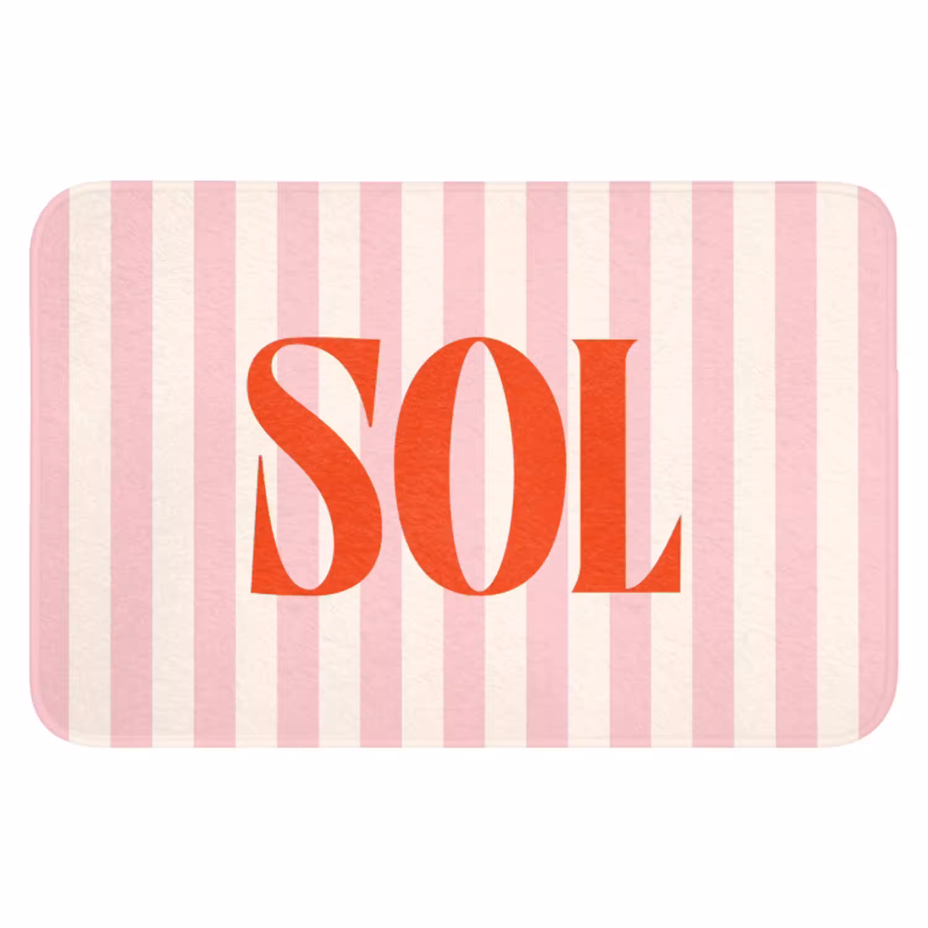 Zachtroze - Rood - Strepen - Sol WCmat klein -3d