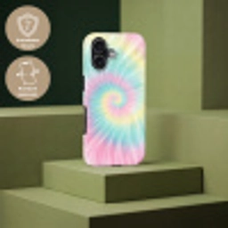 Pasteltinten - Tie dye - Roze Toughcase MagSafe Apple iPhone 17 klein -USP_PrintM_DE