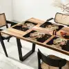 Abstract - Vrouw - Bloemen - Wit Placemat vinyl groot -zzsfeer4_Kitchenyeah-website