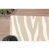 Zebraprint - Beige - Wit - Dierenprint muismat rubber klein -closeup
