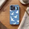 Vogels - Wit - Patroon Telefoonhoesje iPhone 17 Pro klein -sfeer1