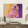 Abstract - Portret - Vrouw - Kleurrijk PET vilt klein -sfeer1