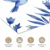 Modern - Vogels - Delfts - Blauw poster papier klein -closeup_NL