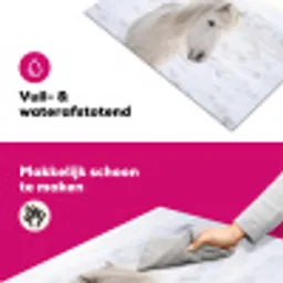 Paard - Kop - Winter - Dieren - Wit Inductie beschermer vinyl 3mm klein -wsfeer6_website