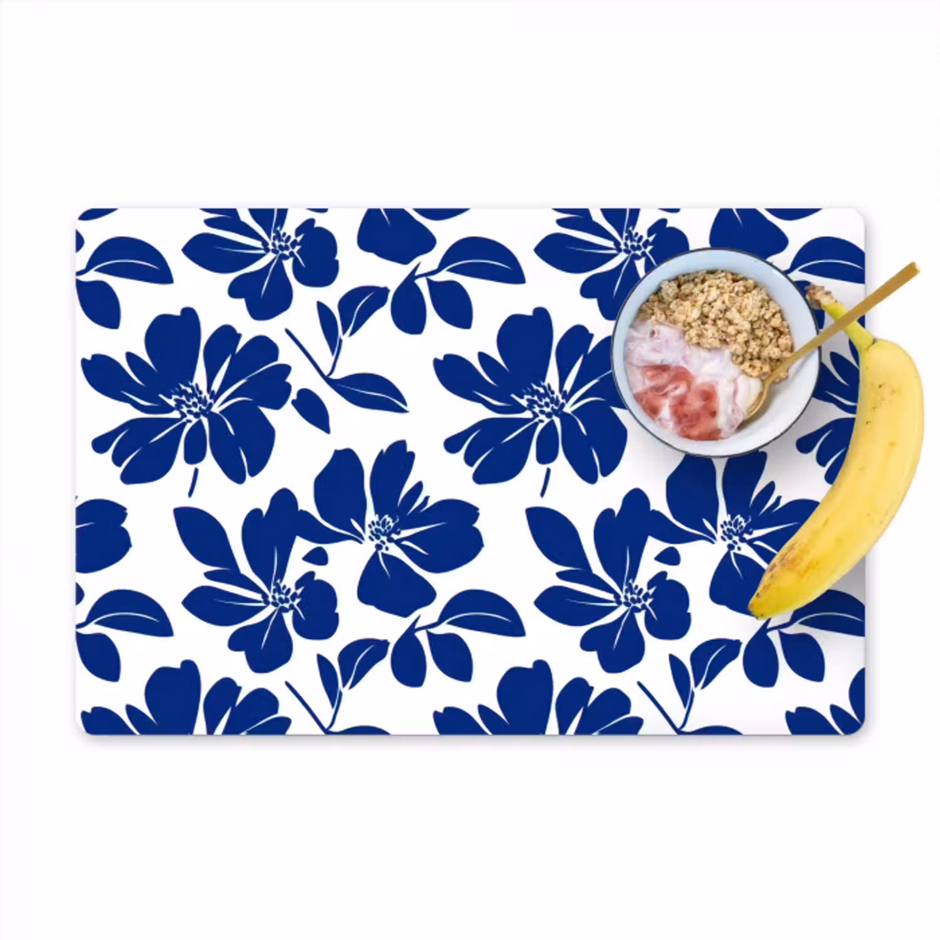 Floraal - Modern - Blauw Placemat vinyl groot 368 -zzzproduct_Kitchenyeah-website