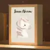 Pony - Beige - Manen - Pastel Light Box met kabel (Kinderlampje) klein -zzz_3d_website